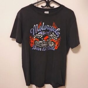 S 100% Cotton Motorcycle Graphic T-shirt from Streetwear Society